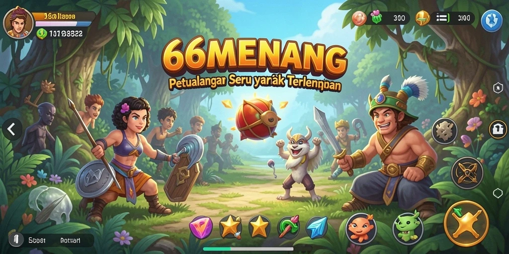 Screenshot gameplay 66MENANG yang menampilkan aksi petualangan yang seru.