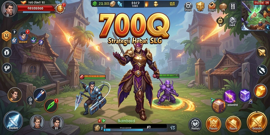 Tampilan gameplay menarik dalam 700Q, penuh dengan strategi SLG.