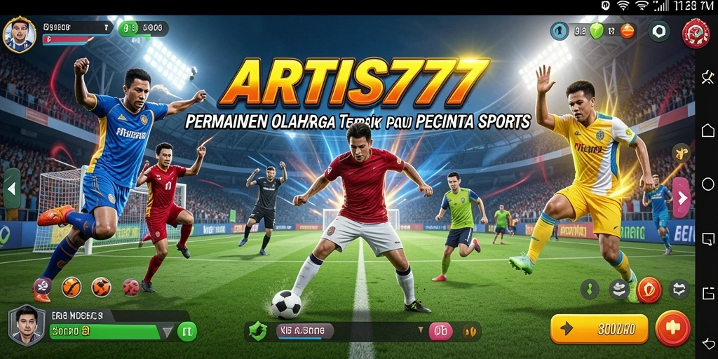 Tangkapan layar dari permainan olahraga ARTIS777 menunjukkan aksi yang mendebarkan.