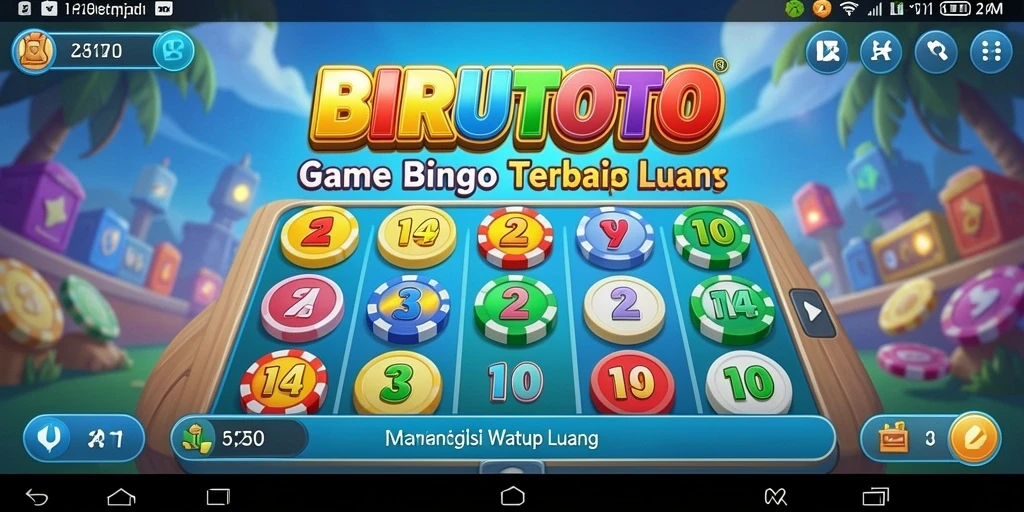 Tampilan menakjubkan dari gameplay BIRUTOTO di layar.