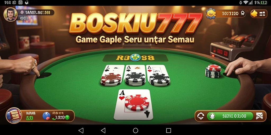 Screenshot gameplay Gaple yang menarik dari BOSKU777.