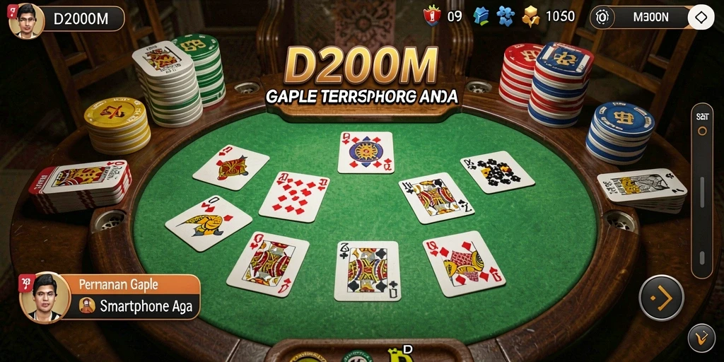 Gameplay seru D200M saat bermain Gaple dengan teman.