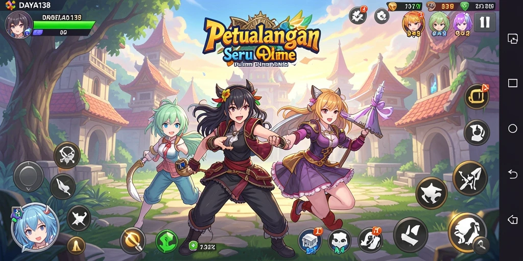 Tampilan mendebarkan dari gameplay Anime dalam DAYA138.
