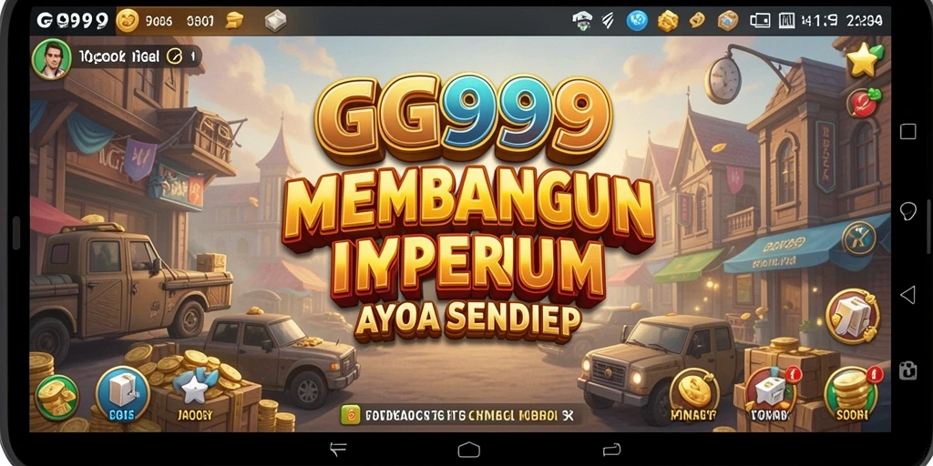 Screenshot gameplay GG999 menampilkan pembangunan bisnis yang dinamis.