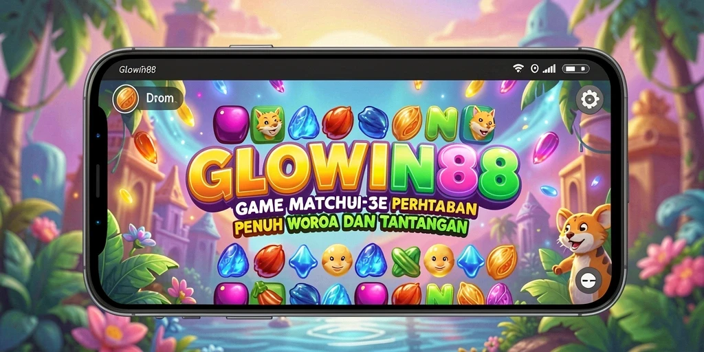 Tampilan gameplay seru GLOWIN88 dengan kombinasi warna-warni.