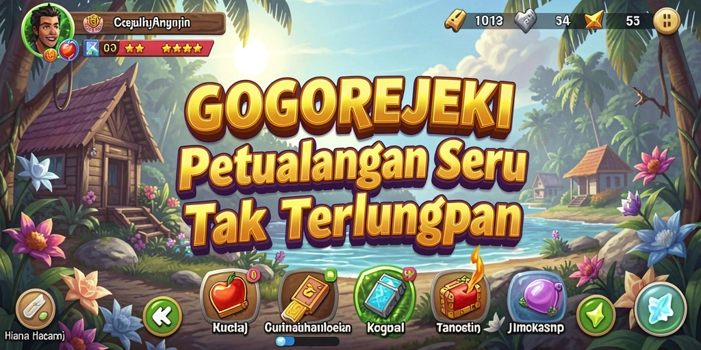 Screenshot GOGOREJEKI menunjukkan aksi seru dalam dunia petualangan.