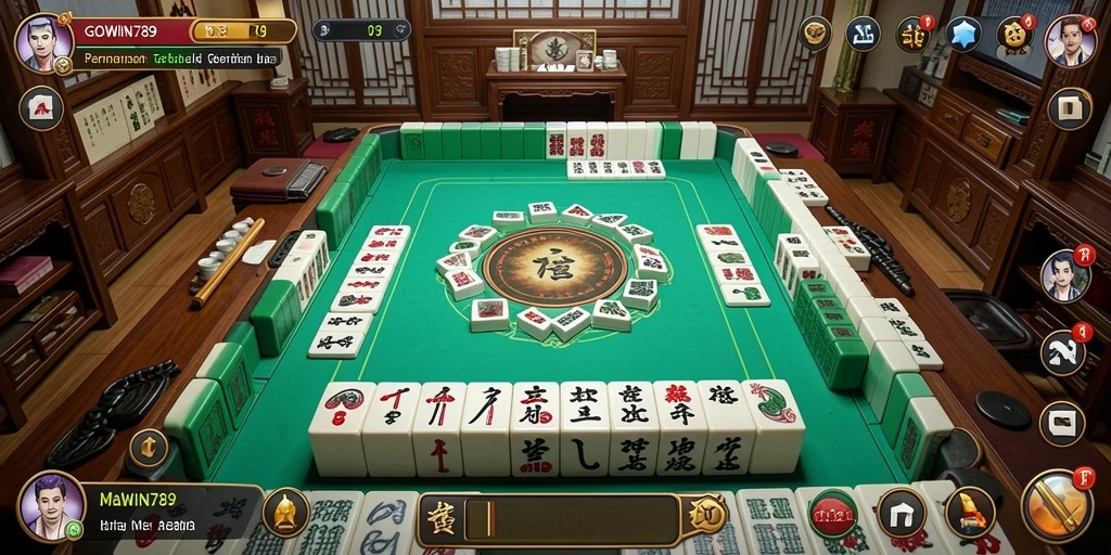 Tangkapan layar utama GOWIN789 yang menunjukkan gameplay Mahjong yang menarik.
