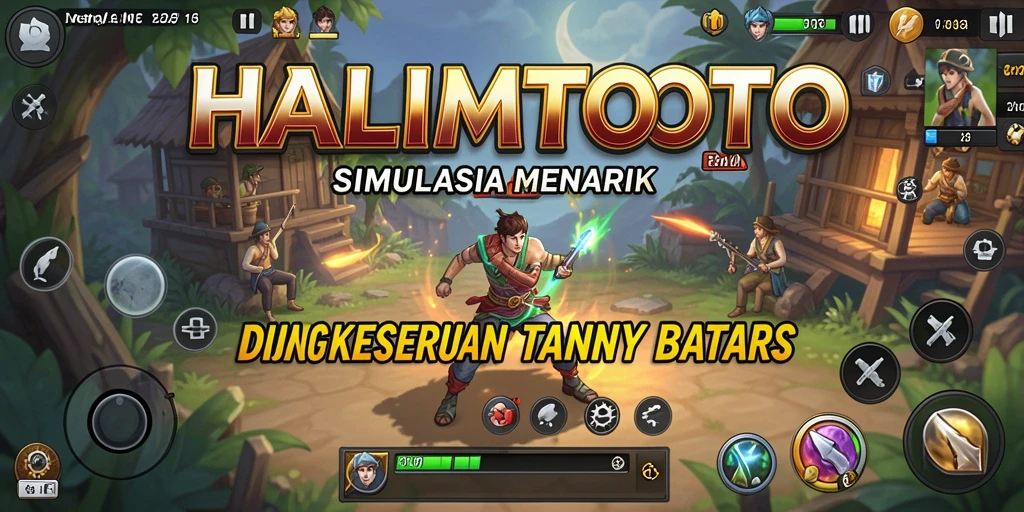 Tampilan menakjubkan gameplay HALIMTOTO yang penuh warna.