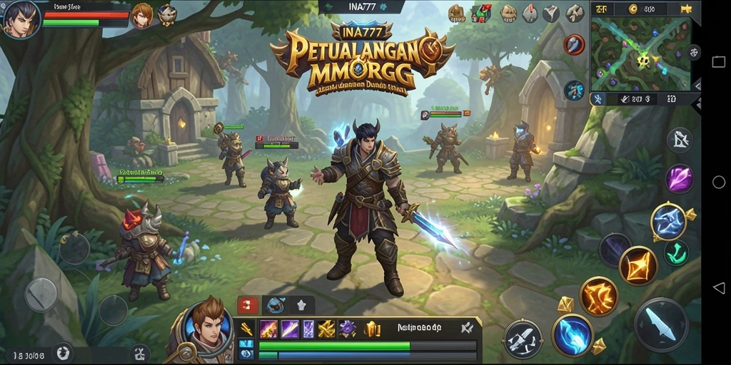 Menampilkan aksi seru dalam game MMORPG INA777.