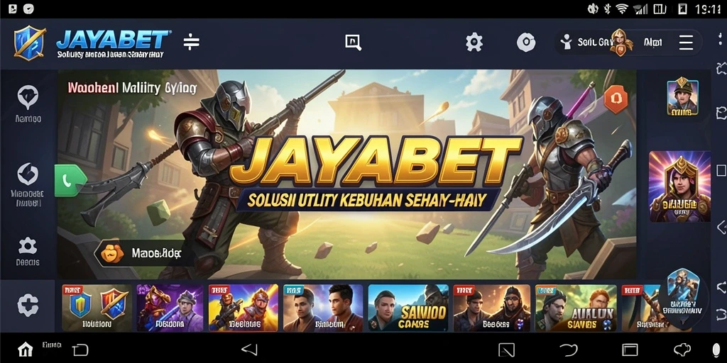 Tampilan antarmuka JAYABET yang intuitif dan mudah digunakan.