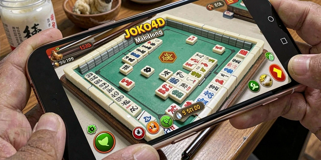 Tampilan gameplay menarik di JOKO4D dengan suasana Mahjong klasik.