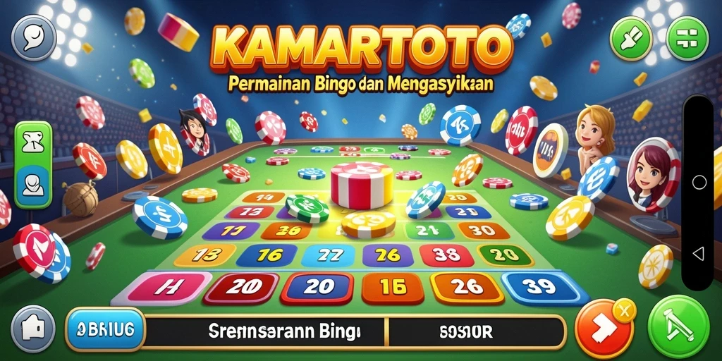 Screenshot gameplay KAMARTOTO yang mendemonstrasikan keseruan permainan Bingo.