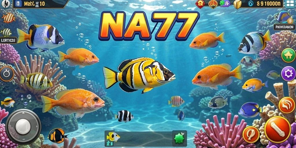Gameplay seru dan menantang dalam NA777 saat menembak ikan.