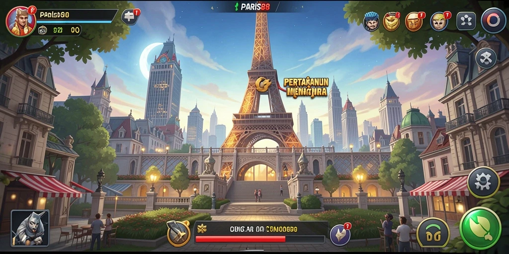 Gameplay PARIS88 yang seru dalam genre Tower Defense.
