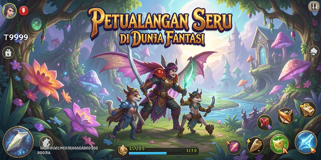 Tampilan seru dari gameplay T9999 yang menampilkan petualangan epik.