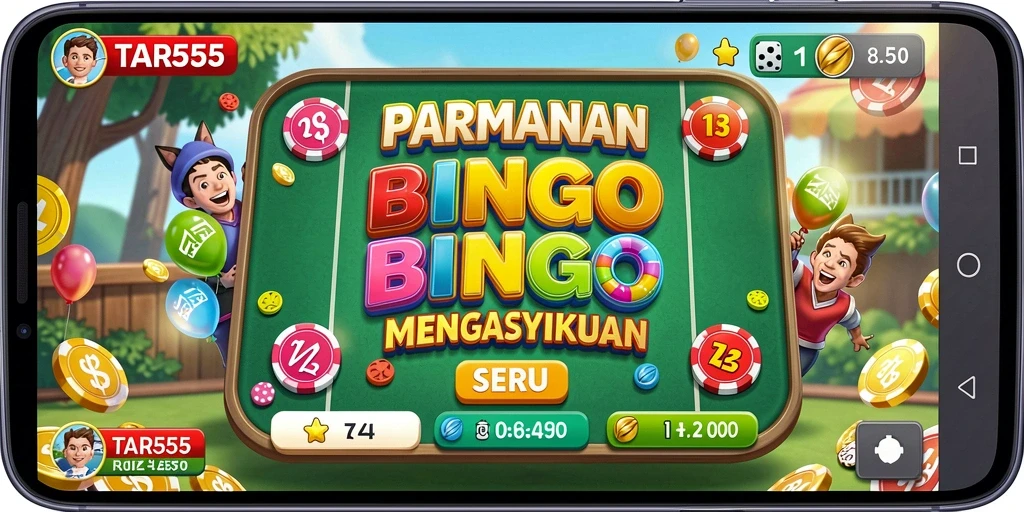 Screenshot gameplay TAR555 yang menunjukkan suasana permainan Bingo yang menegangkan.