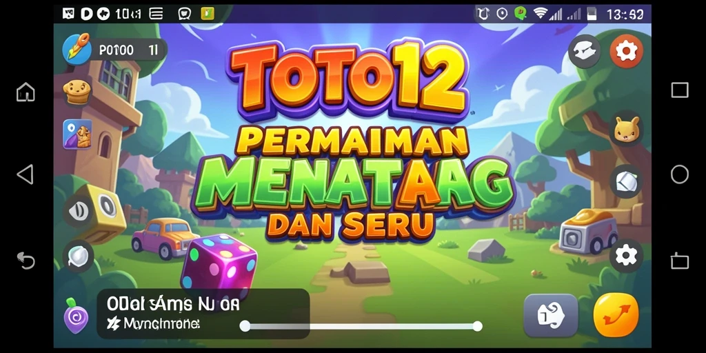 Screenshot TOTO12 menunjukkan gameplay Puzzle yang mendebarkan dan grafis menarik.