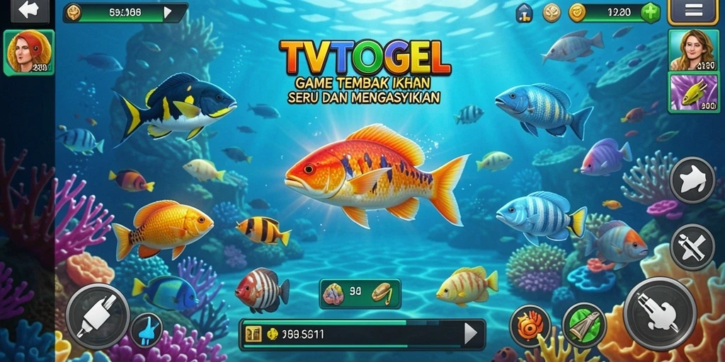 Screenshot TVTOGEL menampilkan aksi menembak ikan yang seru.
